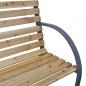 Preview: Gartenbank 120 cm Holz und Eisen