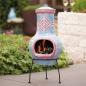 Preview: RedFire Gartenkamin Colima Ton Blau/Rot 86031