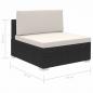 Preview: 8-tlg. Garten-Lounge-Set mit Auflagen Poly Rattan Schwarz