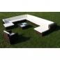 Preview: 12-tlg. Garten-Lounge-Set mit Auflagen Poly Rattan Braun