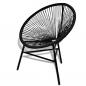 Preview: Garten-Mondstuhl Poly Rattan Schwarz