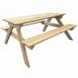 Preview: ARDEBO.de - Picknicktisch 150x135x71,5 cm Holz