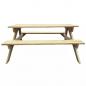 Preview: Picknicktisch 150x135x71,5 cm Holz