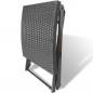 Preview: Klapphocker Poly Rattan Schwarz