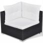 Preview: 10-tlg. Garten-Lounge-Set mit Auflagen Poly Rattan Schwarz