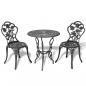 Preview: ARDEBO.de - 3-tlg. Bistro-Set Aluminiumguss Grün