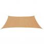 Preview: ARDEBO.de - Sonnensegel HDPE Rechteckig 2x4 m Beige