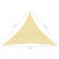 Preview: Sonnensegel HDPE Dreieckig 3,6x3,6x3,6 m Beige