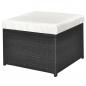 Preview: 4-tlg. Garten-Lounge-Set mit Auflagen Poly Rattan Schwarz