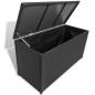 Preview: ARDEBO.de - Garten-Auflagenbox Schwarz 120x50x60 cm Poly Rattan