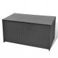 Preview: Garten-Auflagenbox Schwarz 120x50x60 cm Poly Rattan