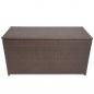 Preview: Garten-Auflagenbox Braun 120x50x60 cm Poly Rattan