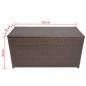 Preview: Garten-Auflagenbox Braun 120x50x60 cm Poly Rattan