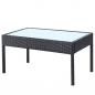 Preview: 4-tlg. Garten-Lounge-Set mit Auflagen Poly Rattan Schwarz