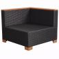 Preview: Gartensofa Poly Rattan Schwarz