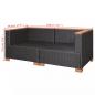 Preview: Gartensofa Poly Rattan Schwarz