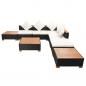 Preview: 8-tlg. Garten-Lounge-Set mit Auflagen Poly Rattan Schwarz