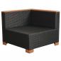 Preview: 8-tlg. Garten-Lounge-Set mit Auflagen Poly Rattan Schwarz