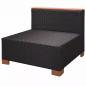 Preview: 7-tlg. Garten-Lounge-Set mit Auflagen Poly Rattan Schwarz