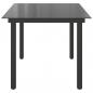 Preview: Gartentisch Schwarz 150x90x74 cm Aluminium und Glas