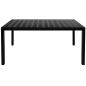 Preview: Gartentisch Schwarz 150x90x74 cm Aluminium und WPC