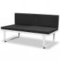 Preview: 5-tlg. Garten-Lounge-Set Textilene Aluminium Schwarz