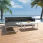 Preview: ARDEBO.de - 4-tlg. Garten-Lounge-Set mit Auflagen Aluminium Schwarz