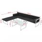 Preview: 4-tlg. Garten-Lounge-Set mit Auflagen Aluminium Schwarz