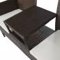 Preview: Gartensofa 2-Sitzer mit Teetisch Poly Rattan Braun