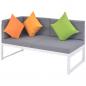 Preview: 4-tlg. Garten-Lounge-Set mit Auflagen Aluminium und WPC