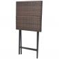 Preview: 3-tlg. Bistro-Set Klappbar Stahl Poly Rattan Braun