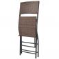 Preview: 3-tlg. Bistro-Set Klappbar Stahl Poly Rattan Braun