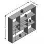 Preview: FMD Wandregal mit 9 Fächern Eichenoptik