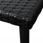 Preview: Sonnenliege mit Auflage & Tisch Poly Rattan Schwarz