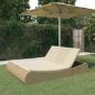 Preview: ARDEBO.de - Outdoor-Sonneninsel Poly Rattan Beige