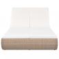 Preview: Outdoor-Sonneninsel Poly Rattan Beige