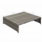 Preview: 5-tlg. Garten-Lounge-Set mit Auflagen Poly Rattan Grau