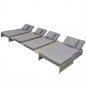 Preview: 5-tlg. Garten-Lounge-Set mit Auflagen Poly Rattan Grau