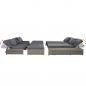 Preview: 5-tlg. Garten-Lounge-Set mit Auflagen Poly Rattan Grau