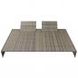 Preview: 5-tlg. Garten-Lounge-Set mit Auflagen Poly Rattan Grau