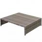 Preview: 5-tlg. Garten-Lounge-Set mit Auflagen Poly Rattan Grau