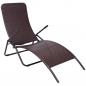 Preview: ARDEBO.de - Sonnenliege Klappbar Poly Rattan Brown