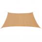 Preview: ARDEBO.de - Sonnensegel HDPE Quadratisch 2 x 2 m Beige