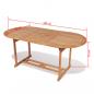 Preview: Gartentish 180x90x75 cm Teak Massivholz