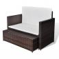 Preview: Gartensofa Poly Rattan Braun