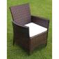 Preview: 7-tlg. Garten-Essgruppe mit Auflagen Poly Rattan Braun