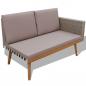 Preview: 4-tlg. Garten-Lounge-Set mit Auflagen Poly Rattan Grau