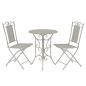 Preview: ARDEBO.de - 3-tlg. Bistro-Set Stahl Grau