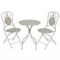 Preview: ARDEBO.de - 3-tlg. Bistro-Set Stahl Grau