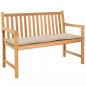 Preview: ARDEBO.de - Gartenbank-Auflage Creme 120x50x3 cm Oxford-Gewebe